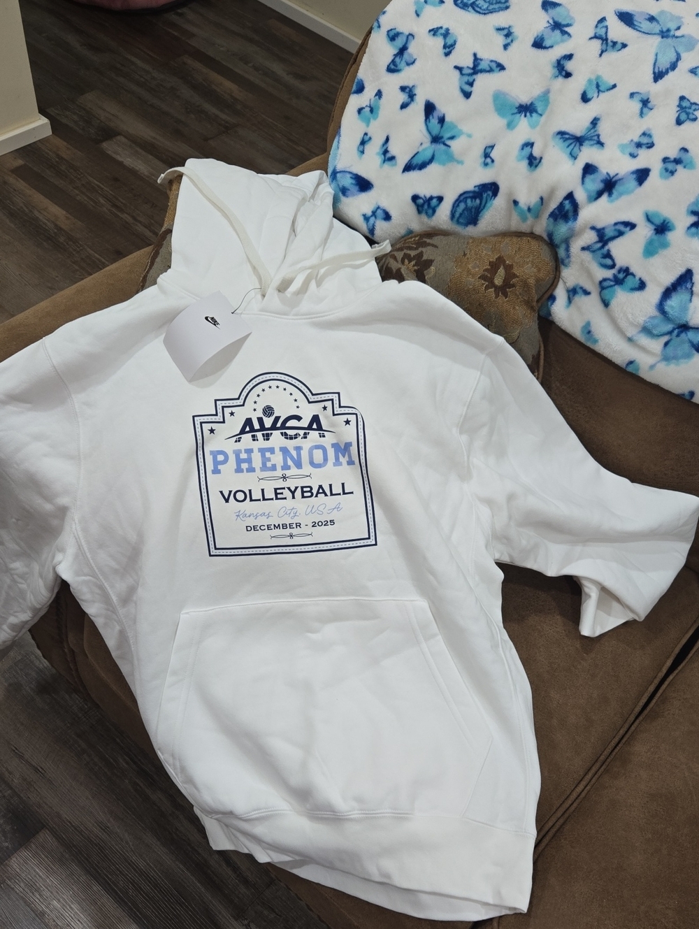 Phenom Volleyball White Hoodie
